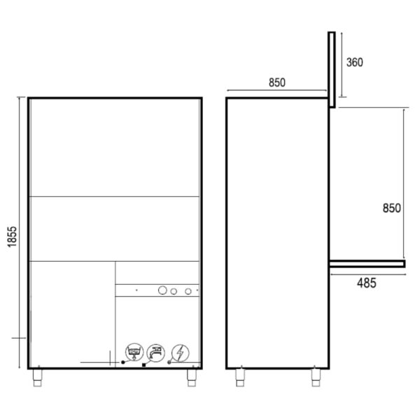 Dimensiones Nikrom LU 1288 PLUS Comprar lavabandejas Nikrom LU 1288 PLUS